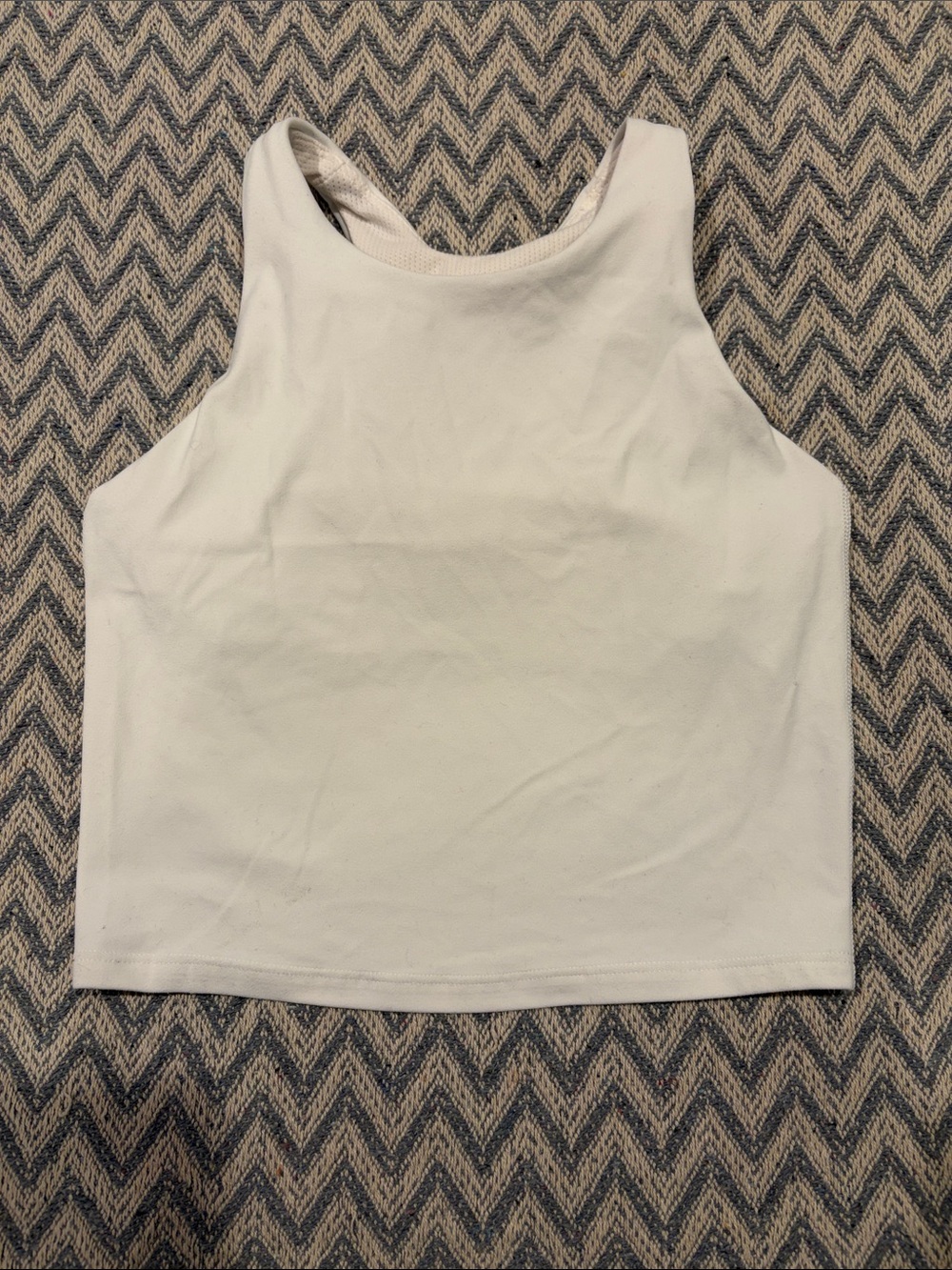 Athleta White Girls Racerback Crop Tank
